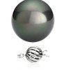 12-15mm Multi-Colour Tahitian Pearl Strand Necklace with Diamond Clasp